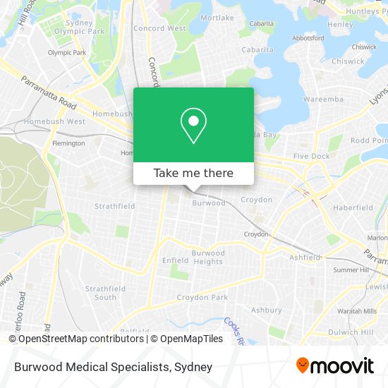Mapa Burwood Medical Specialists