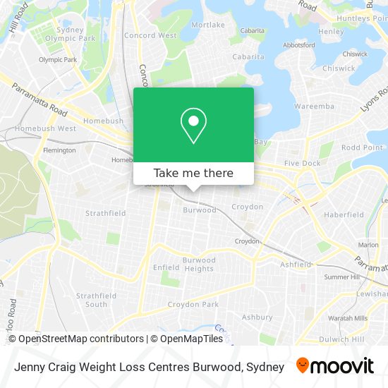 Mapa Jenny Craig Weight Loss Centres Burwood