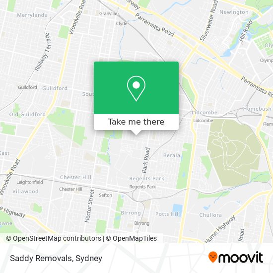 Saddy Removals map