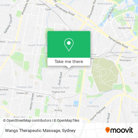 Wangs Therapeutic Massage map