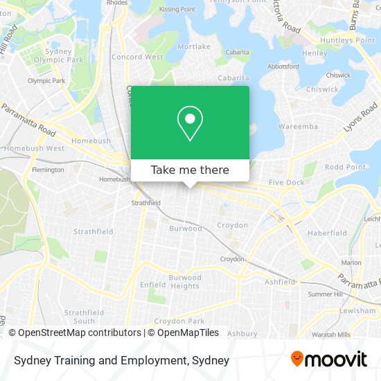 Sydney Training and Employment map