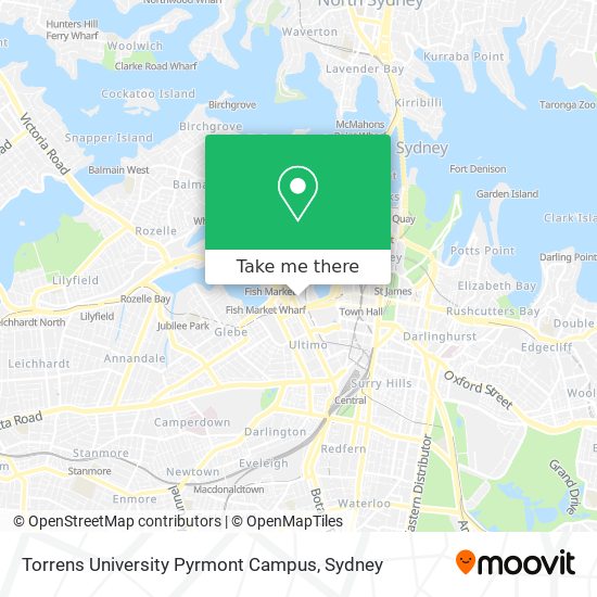 Torrens University Pyrmont Campus map