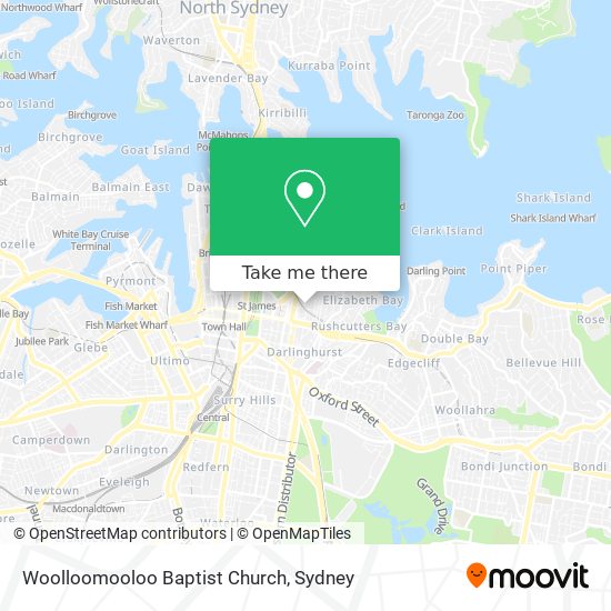 Mapa Woolloomooloo Baptist Church