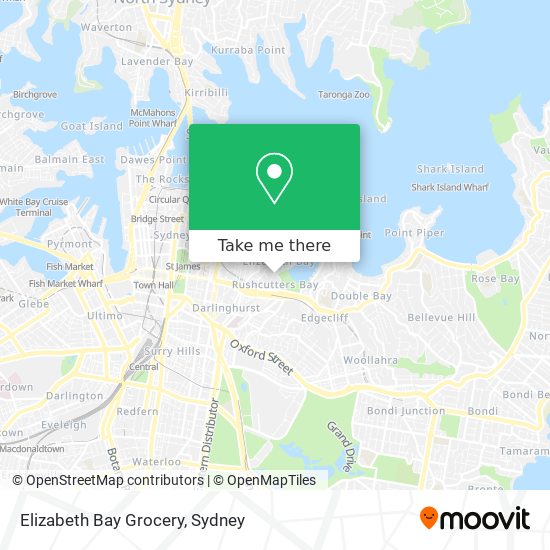 Mapa Elizabeth Bay Grocery