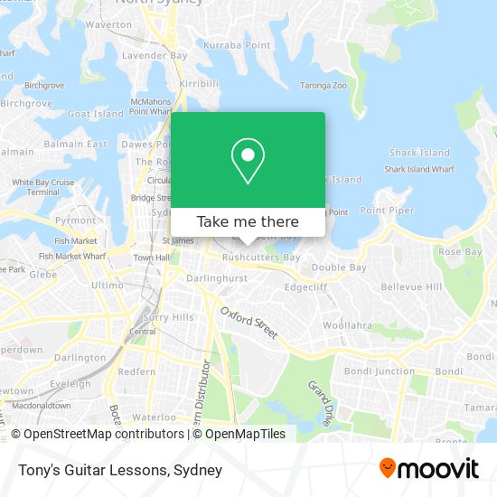 Tony's Guitar Lessons map