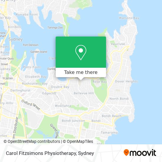 Carol Fitzsimons Physiotherapy map