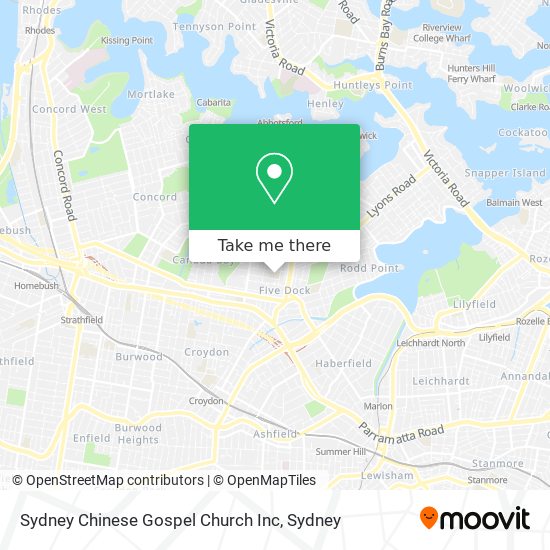 Mapa Sydney Chinese Gospel Church Inc