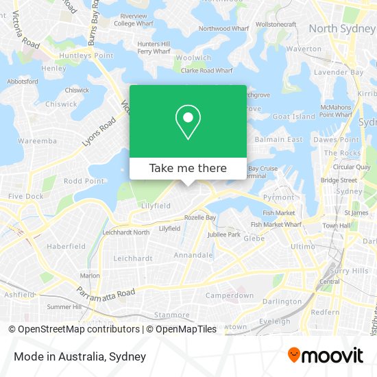 Mode in Australia map
