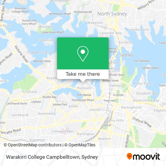 Warakirri College Campbelltown map