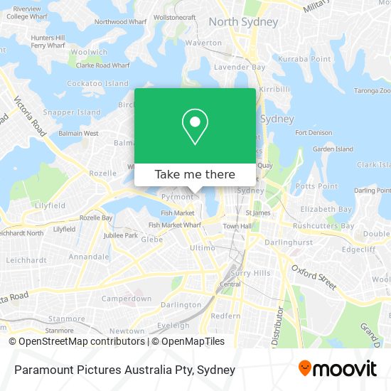 Paramount Pictures Australia Pty map