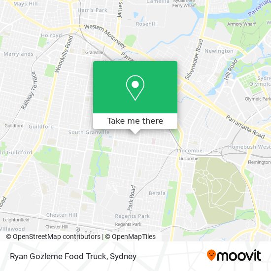 Ryan Gozleme Food Truck map