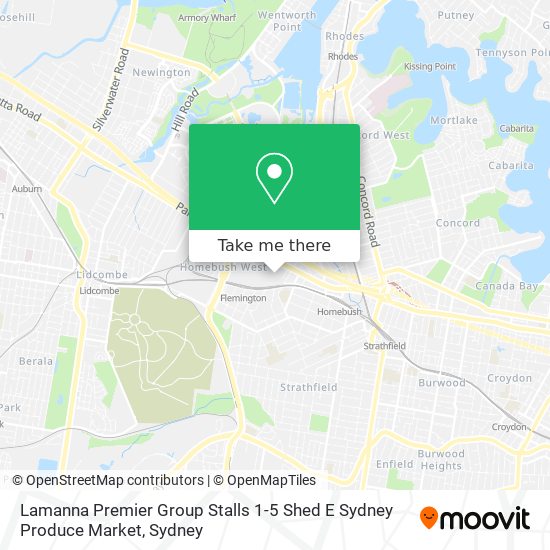 Lamanna Premier Group Stalls 1-5 Shed E Sydney Produce Market map