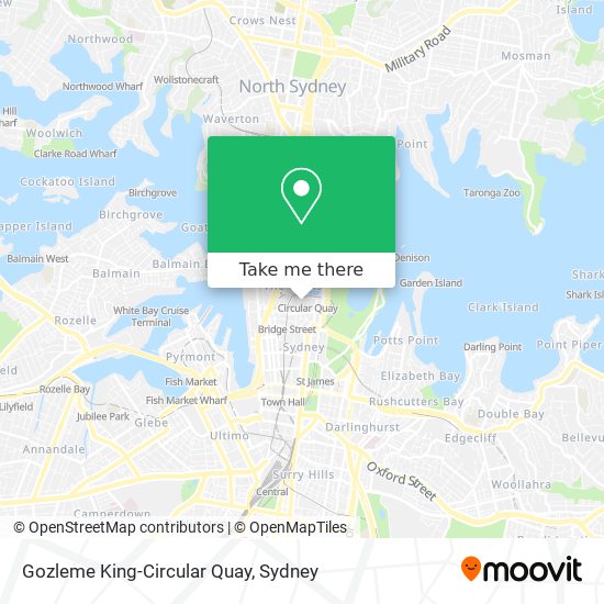 Mapa Gozleme King-Circular Quay