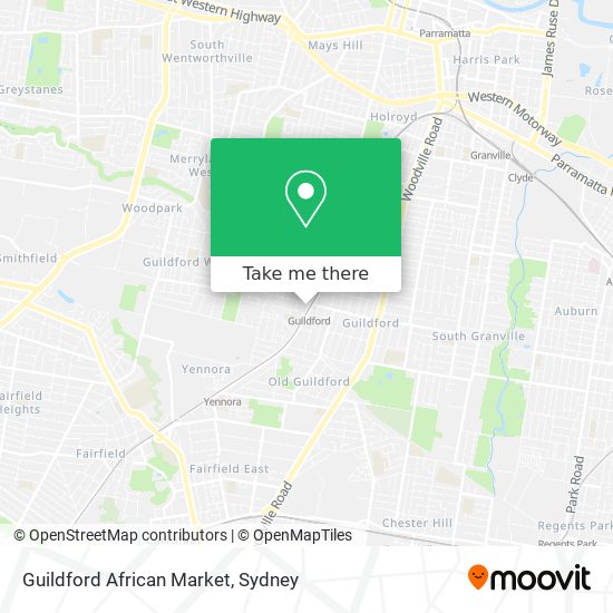 Mapa Guildford African Market