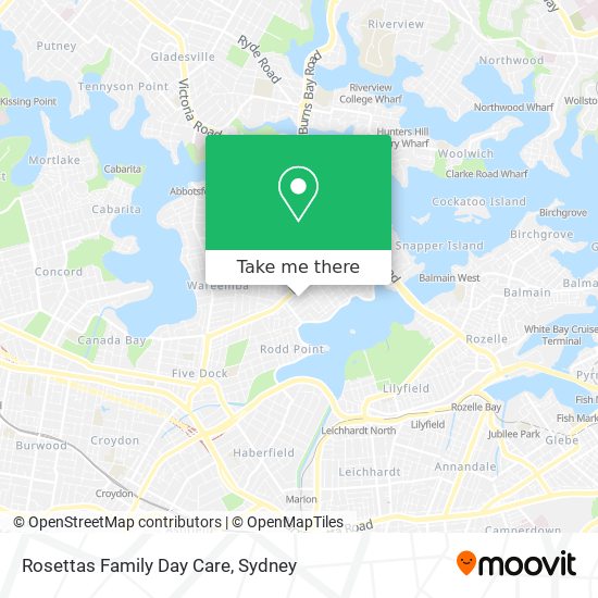 Rosettas Family Day Care map