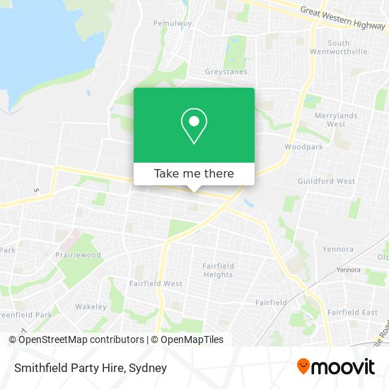 Smithfield Party Hire map