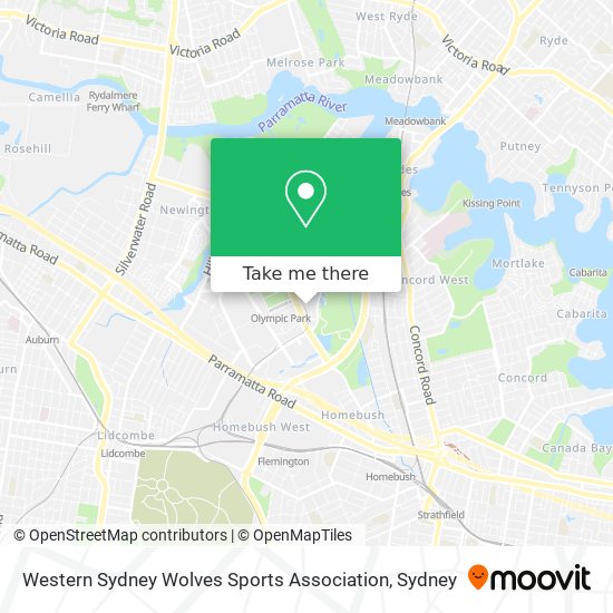 Western Sydney Wolves Sports Association map