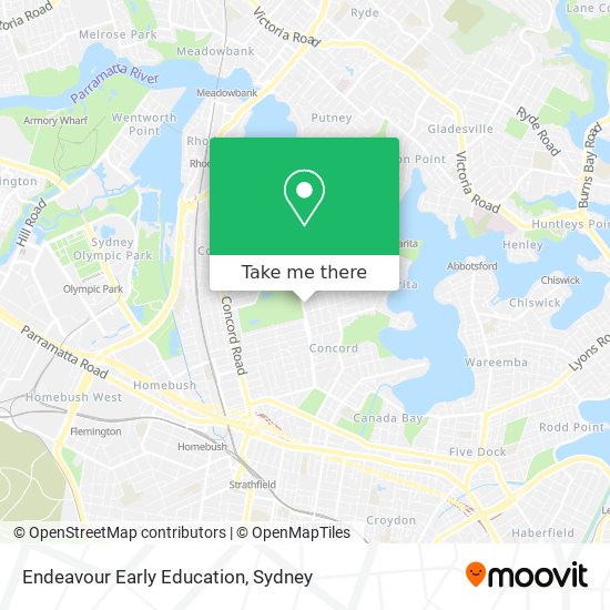 Endeavour Early Education map