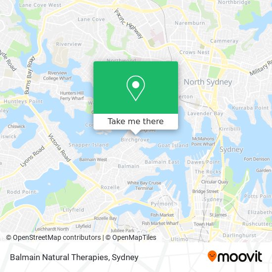 Balmain Natural Therapies map