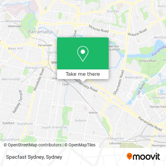 Mapa Specfast Sydney