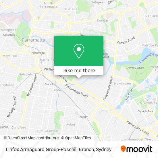 Linfox Armaguard Group-Rosehill Branch map