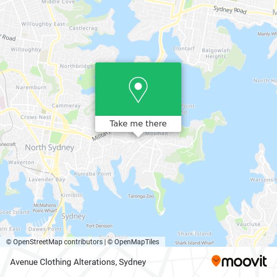 Avenue Clothing Alterations map