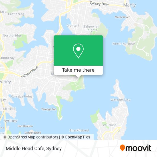 Middle Head Cafe map
