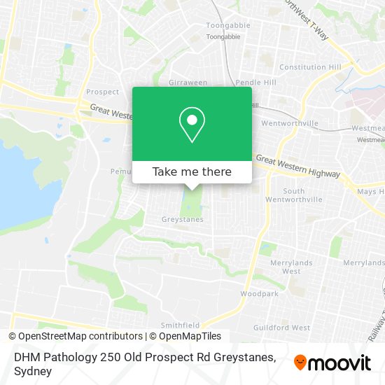 Mapa DHM Pathology 250 Old Prospect Rd Greystanes