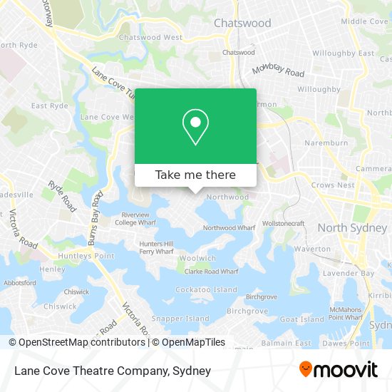 Lane Cove Theatre Company map