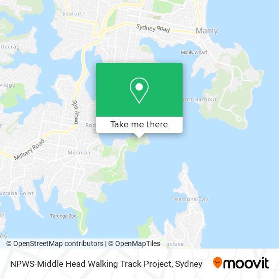 NPWS-Middle Head Walking Track Project map