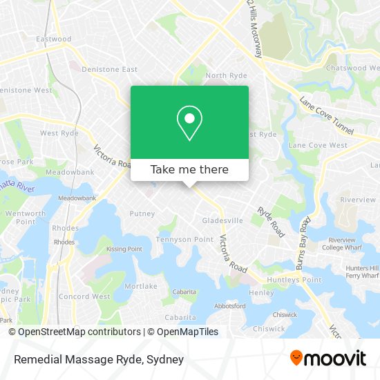Remedial Massage Ryde map