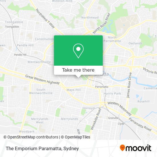 Mapa The Emporium Paramatta