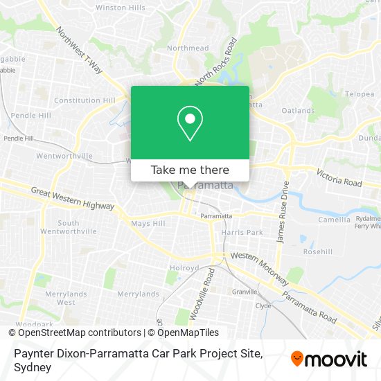 Paynter Dixon-Parramatta Car Park Project Site map