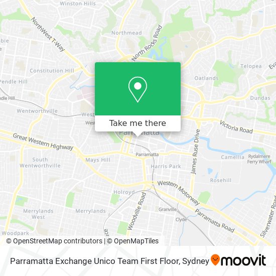 Mapa Parramatta Exchange Unico Team First Floor