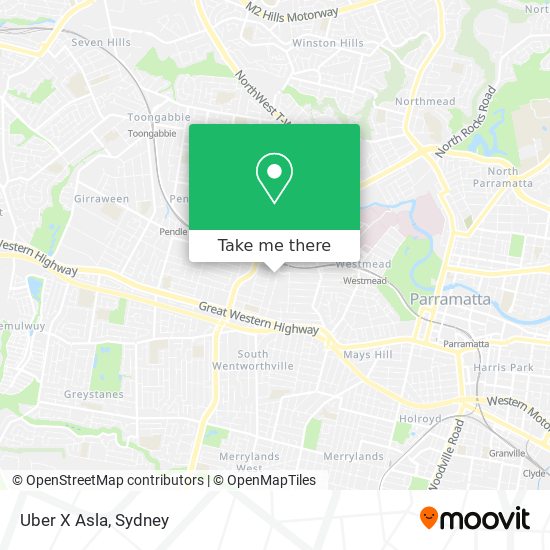 Uber X Asla map