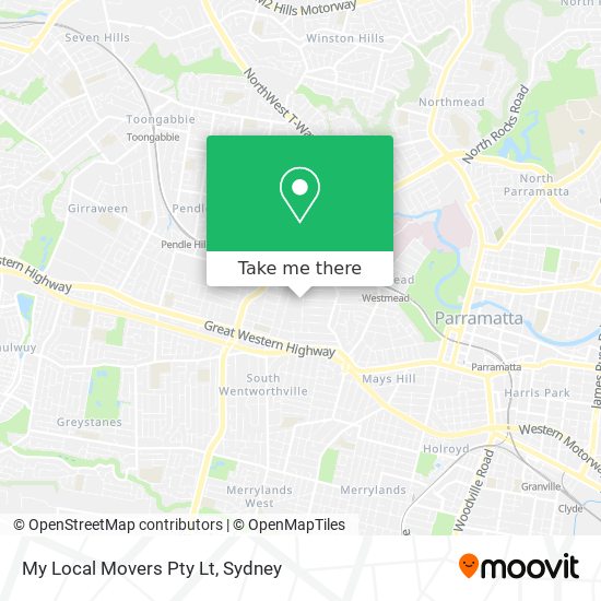 Mapa My Local Movers Pty Lt