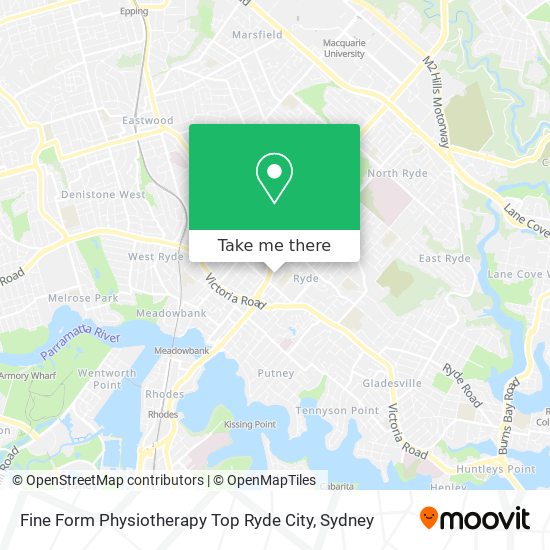 Fine Form Physiotherapy Top Ryde City map