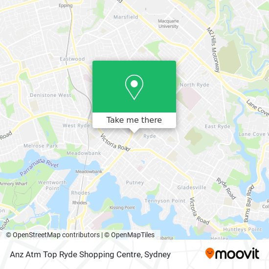 Mapa Anz Atm Top Ryde Shopping Centre