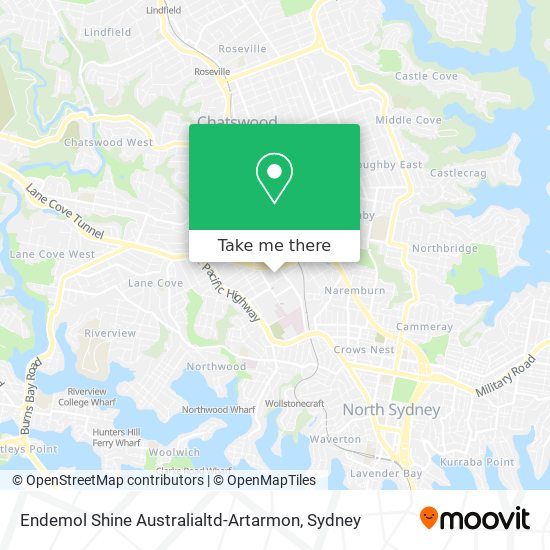 Mapa Endemol Shine Australialtd-Artarmon