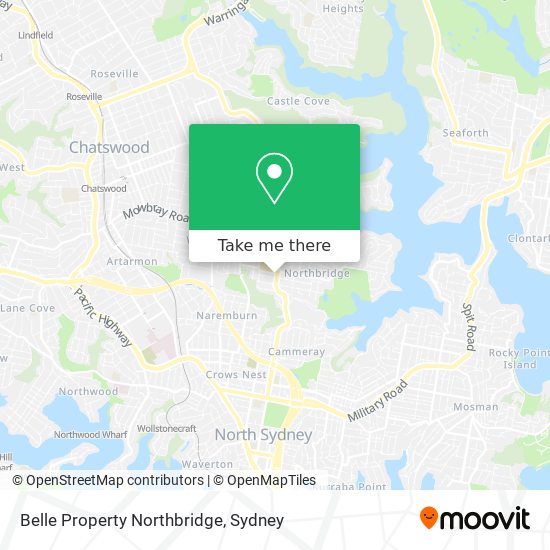 Belle Property Northbridge map