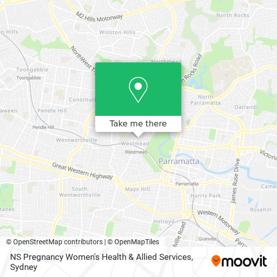 NS Pregnancy Women's Health & Allied Services map