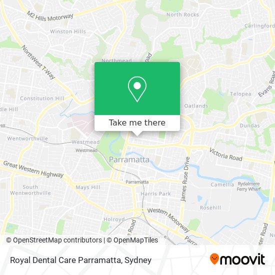 Royal Dental Care Parramatta map