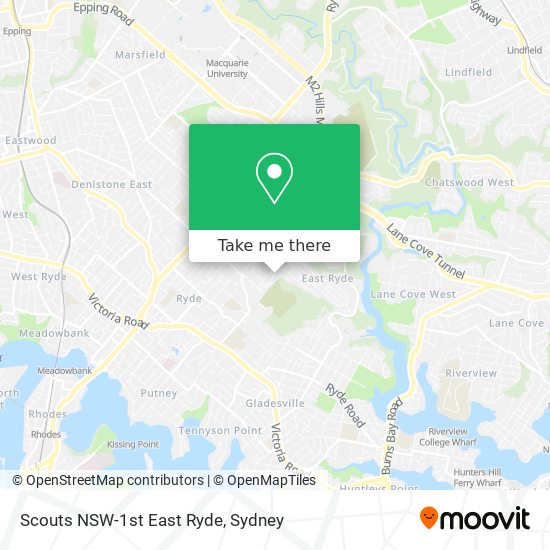 Mapa Scouts NSW-1st East Ryde