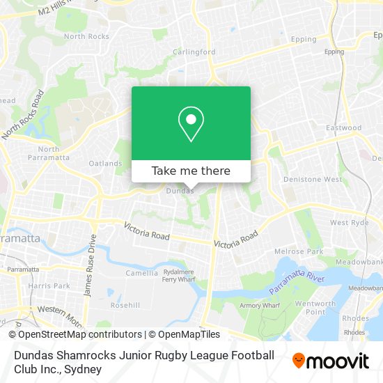 Dundas Shamrocks Junior Rugby League Football Club Inc. map