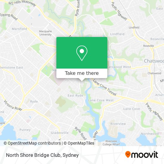 North Shore Bridge Club map