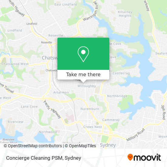 Mapa Concierge Cleaning PSM