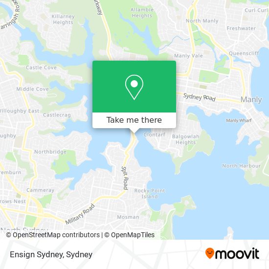 Mapa Ensign Sydney