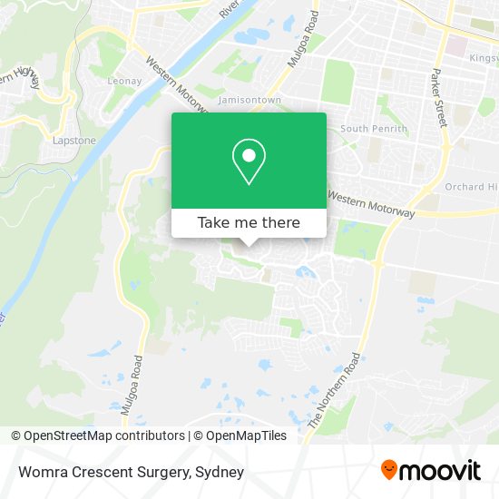 Womra Crescent Surgery map