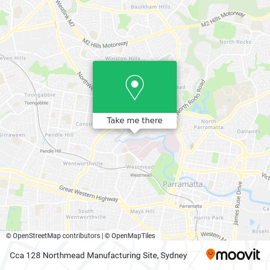 Mapa Cca 128 Northmead Manufacturing Site