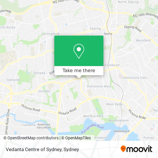 Vedanta Centre of Sydney map